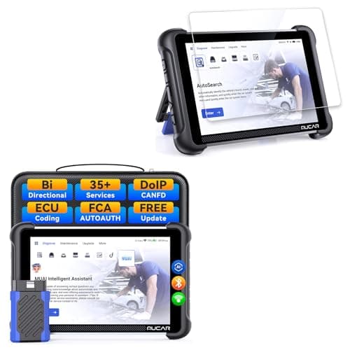 MUCAR 892BT Scanner and Tempered Glass Screen Protector,AI-Assisted Bidirectional Scan Tool, Full System OBD2 Scanner, Bi-Directional OBD2 Scanner Diagnostic Tool,ECU Coding, 35 Services, FCA Autoauth