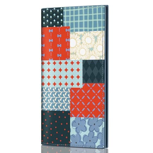 Airkit Checkbook Covers for Personal Checkbook, PU Leather Checkbook Holder for Men & Women – Stylish Print Pattern - Image 1