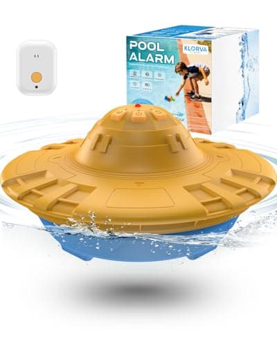 Pool Alarm for Inground & Above Ground Pools,Adjustable Sensitivity Water Detection Alarms Covers 20x40ft,85dB+ Safety Alert for Kids,Pets & Accidental Entry,Weatherproof UV&Corrosion Resistant YE&BU - Image 1