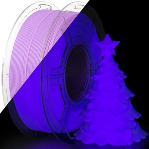 iSANMATE 3D Printer Filament Glow Purple, Glow in The Dark Filament, PLA Filament 1.75 mm,Ideal for Halloween, Christmas & Fall Pumpkin Decorations, 1KG/Spool - Image 1