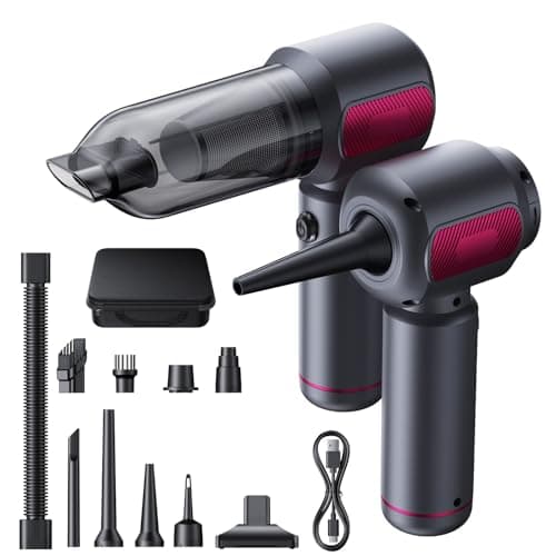 REWONDER Car Vacuum Cleaner High Power, 22000Pa Vacuum Cleaner & 110000RPM Air Duster, Handheld Vacuum with 7800mAh Battery for Valentines Day Gifts, Storage Bag & Multi-Nozzles for Car, Home - Image 1