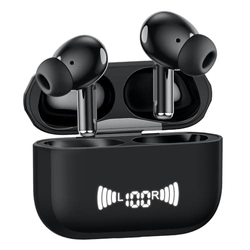 BLXSounds Wireless Earbuds, Bluetooth Headphones, Wireless Headphones with ENC Noise Cancelling Mic, HiFi Bass Stereo in-Ear Earphones, 40H LED Display, Bluetooth Ear Buds for iPhone, Android,Laptop - Image 1