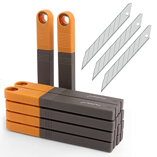 MulWark 100PC 9MM Snap Off 30 Degree Utility Knife Replacement Blades, Multi-Purpose Sharp Precision Box Cutter Blade for Universal Retractable Cutting Knives - Image 1