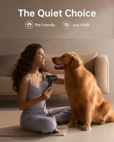 Laifen Swift Special Hair Dryer, High Speed 200M Ionic Blow Dryer with 110, 000 RPM Brushless Motor for Fast Drying, Low Noise, Hairdryer with Magnetic Nozzles - Thumbnail 4