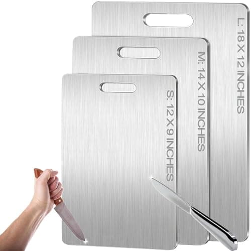 Titanium Cutting Board - 100% Pure Titanium Cutting Boards for Kitchen - Cutting Edge Hygiene & Durability, Home Cooking - Image 1