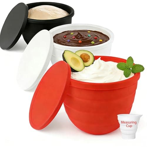 Kitchen Aid Silicone Bowl Insert,Foldable 5qt Silicone Liners for Kitchenaid Mixer Accessories and Attachments,Dishwasher Safe-Food Grade,Silicone Kitchen Aid Bowl Liners for Baking(3 Pack) - Image 1