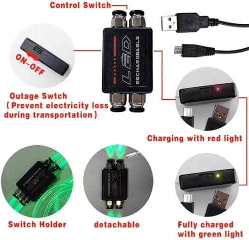 esonstyle LED Reflective Vest, Safety USB Rechargeable Running Vest for Men or Women, Three Light Modes, Waterproof LED Light Vest for Running, Cycling or Walking - Thumbnail 5