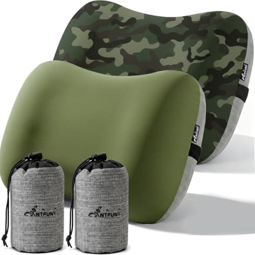 2 Packs Inflatable Neck Pillow for Travel Air Blow Up Small Ultralight Lake Day Accessories Hammock Beachy Mat Picnic Blanket Towel Umbrella Tent Outdoor Essentials Stuff Thing Need Supplies Item - Image 1