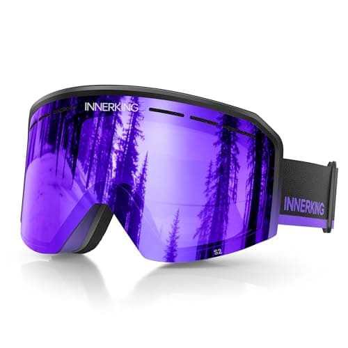 Innerking Ski Goggles Men Women- OTG Snow Snowboard Skiing Goggles HD28 Anti Fog Snow Sports Goggles- 100% UV400 Protection Snowboarding Goggles - Image 1