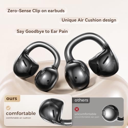 SUPERONE Open Ear Clip-On Earbuds with Air Cushion & Digital LED Display - Thumbnail 3