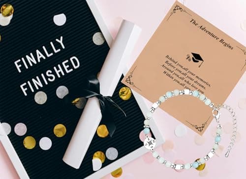 Ediseng Graduation Compass Bracelet for Her,Class of 2026,Personalized Graduation Gifts for High School/College/Masters Degree/Nurse/8th Grade/5th Grade/Middle School (amazonite) - Thumbnail 2