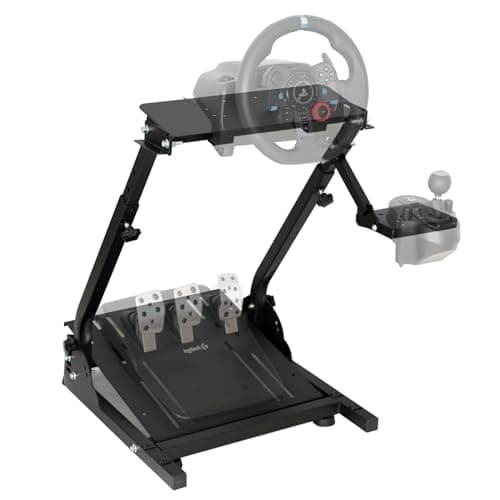 Nejoney Racing Wheel Stand, Height Adjustable & Foldable Steering Wheal Stand Compatible with Logitech G25,G27,G29,G920 Gaming Cockpit - Image 1