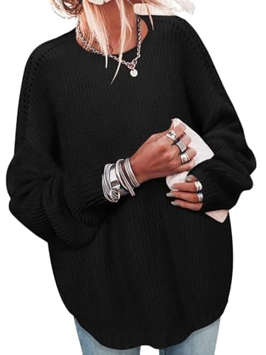 Womens Sweaters Early Fall Fashion Clothing 2025 Long Sleeve Shirts Cowboy Chic Sweatshirts Chocolate Clothes Casual Plus Size Blouses Christmas Tops Trendy School Outfits for Teachers Black X-Large - Image 1