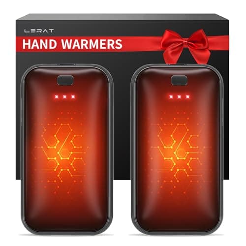 Lerat Hand Warmers Rechargeable 2 Pack, Portable Electric Hand Warmer Max 131℉, Reusable Slim Pocket Heater Handwarmers, Gifts for Men, Women, Outdoor, Golf, Camping, Hunting Essentials - Image 1