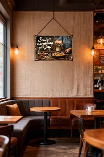 Season Everything With Joy Tin Sign Vintage Kitchen Wall Decor Rustic Cooking Quote Metal Poster Farmhouse Culinary Art 8x12 Inch Retro Food Lover Gift Home Restaurant Cafe Bar Wall Display - Thumbnail 3