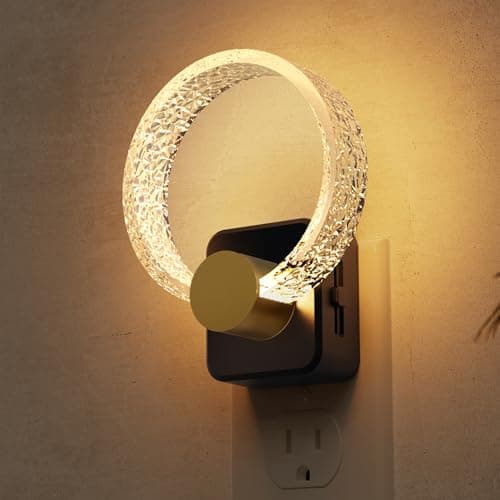 L LOHAS LED Night Lights Plug into Wall, Plug in Night Light with Light Sensor, 3000K Soft White, 0-100LM Brightness Adjustable, Acrylic Nightlight for Bathroom Bedroom Hallway - Image 1