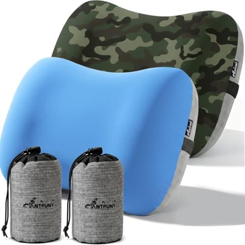 2 Packs Inflatable Neck Pillow for Travel Camp Beach Cruise Essentials Carnival Ship Must Have Deployment Accessories Airplane Attendant Stuff Travel Sheet Cute Small Safety Packable Flight Needs - Image 1
