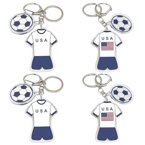 Azheeuiy 2026 World Cup Soccer Keychain,Football Ball Key Chain for Sport Soccer Fan Gifts & Party Favors,Suitable for Keys, Gym Bags & Backpacks (4PCS) - Image 1