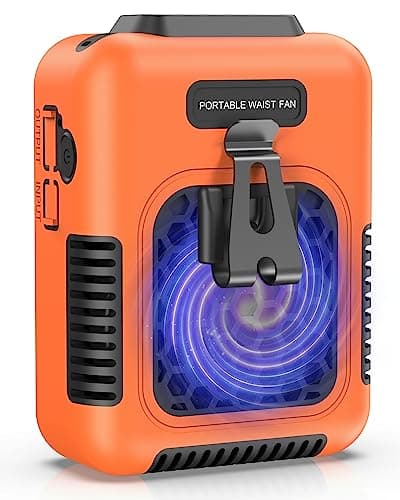 Chapjoy Cooling Waist Fan w/Steel Clip and Silicone Sleeve, Under Shirt Fan Clip On, 24H Personal Fan, 3 Speeds Cooling Belt Fan, Rechargeable Body Fan for Outdoor, Travel, Gift for Workers in Heat - Image 1