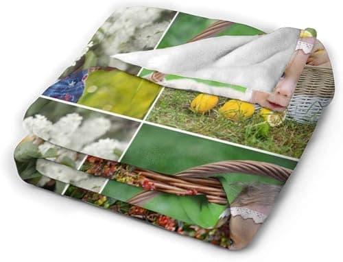 Ships Next Day . Custom Blanket with Photos Text Customized Blanket Personalized Flannel/Sherpa Throw Blankets for Adult Kid Birthday Christmas Halloween Fathers Mothers Valentines Gift - 50"x 60" - Thumbnail 2