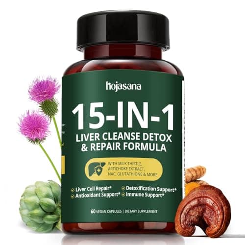 HojaSana Milk Thistle 80% Silymarin Liver Support 60 Caps