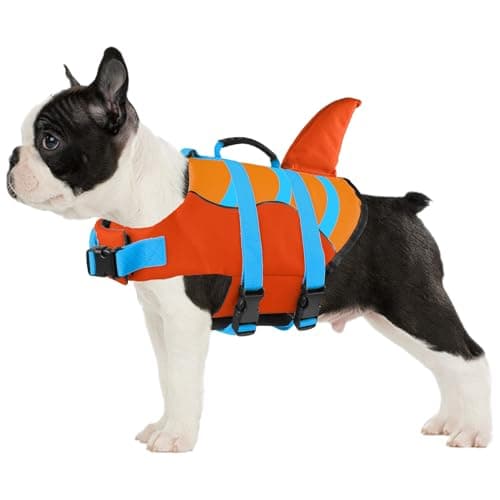 Fragralley Shark Dog Life Jacket, High Buoyancy with Tear-Resistant Nylon, Dog Float Vest for Swimming and Boating, Pet Life Preserver for Small Medium Large Dogs (PFD) - Thumbnail 6
