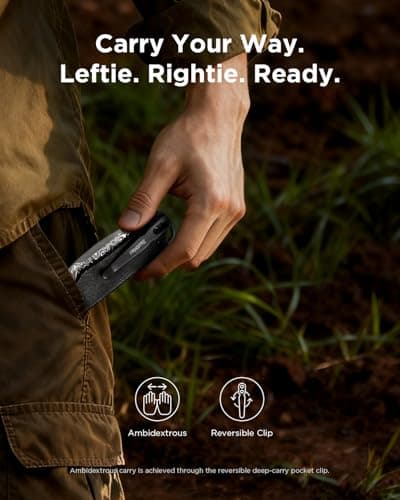 ZestMax Damascus Folding Pocket Knife, 2.99" Blade Micarta Handle Sharp Cool Small EDC Pocket Knives with Clip for Men Women Camping Hiking Survival Outdoor Mini 3080MB (Black) - Thumbnail 4