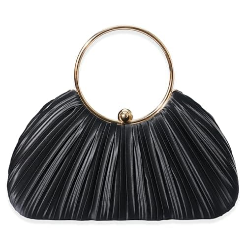 Black Clutch Purses for Women - Elegant Sparkling evening bags for Wedding Galas, Prom Nights, Cocktail Parties&Formal Events - Image 1