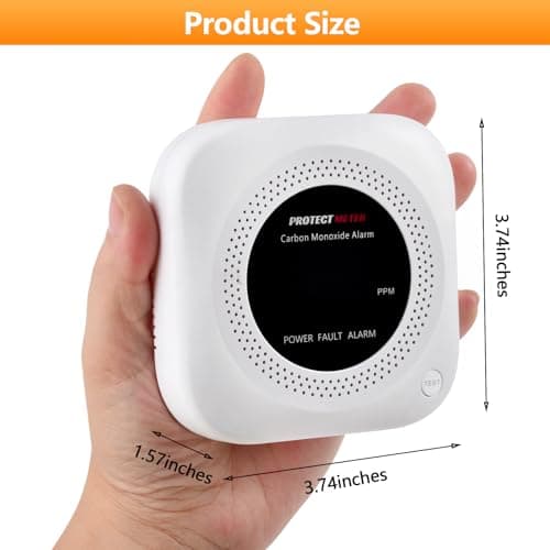 Carbon Monoxide Detectors, 2 Pack Protectmeter Portable Carbon Monoxide detectors Plug in Wall for Travel, CO Alarm/Monitor for Home/Hotel Room/RV with AC Socket with Digital LCD - Thumbnail 2