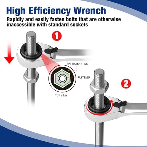 WORKPRO 7-Piece 3-in-1 Reversible Ratchet Wrench Set, SAE 5/16" to 3/4", 6PT &12PT & Open-End Wrenches, 72-Teeth Ratcheting Combination Wrench with Rolling Pouch - Thumbnail 6