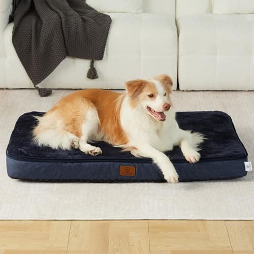 LIORCE Memory Foam XL Dog Bed - 4” Thick Orthopedic Beds for Extra Large Dogs - Waterproof Dog Bed with Removable Washable Cover & Wrap-Around Zipper - Ultimate Comfort and Easy Maintenance - Image 1