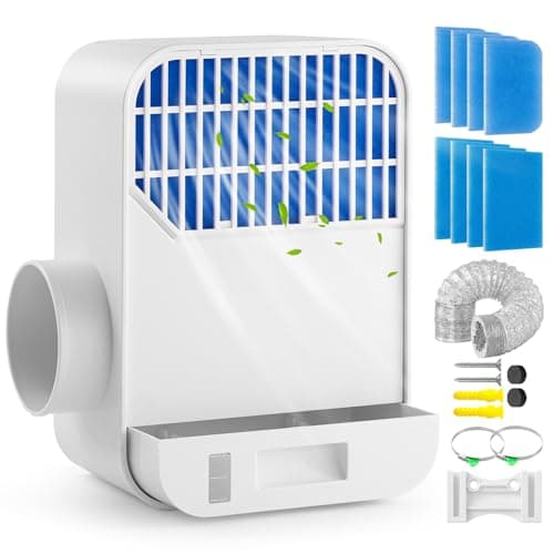 3-in-1 Indoor Dryer Vent Kit with 8-Layer Filter & 10FT Hose – Lint Trap Box with Water Drawer System, Easy Install for Electric Dryers, Improves Air Quality