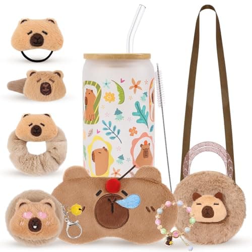 HWING Capybara Gifts for Kids Teens Boys Girls, Cute Birthday Easter Basket Stuffers, Mothers Day Gifts for Women Mom Girlfriend Wife Sister, Funny Anniversary Friendship Gift - Image 1