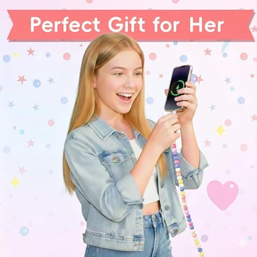 Atsidexa 4-in-1 Beaded Charging Cable, Metal Design, Nicely Packed, 60W Fast Charging, MFi Certified, Cute Colorful Cable, Gift for Girls, Compatible with iPhone, iPad, AirPods, Galaxy, and More - Thumbnail 5