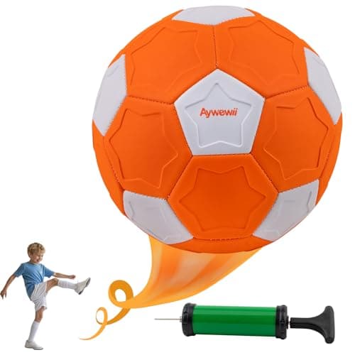 Easter Games for Kids Size 4 Curve Soccer Ball for Ages 3-12, Soft Toddler Swerve Balls with Pump & Mesh Bag, Outdoor Indoor Sport Toy for Boy Girl Gift, Beginner Football for Yard Lawn Game Activity