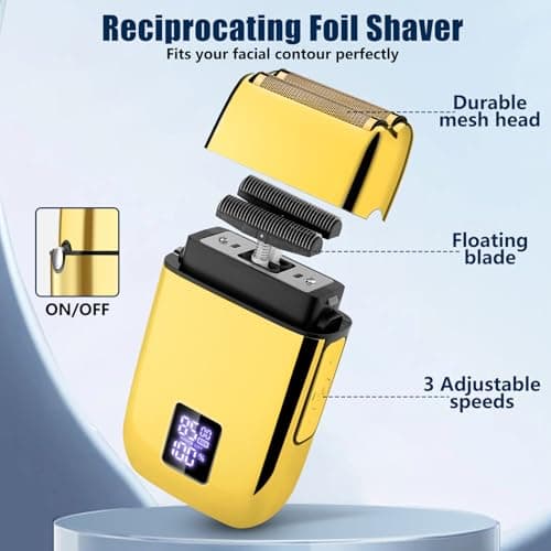 Hair Clippers for Men, Professional Beard Trimmer Mens Shaver Electric Razor Nose Trimmer Kit, Cordless Barber Clippers and Trimmers Set, Hair Cutting Kit, Shaving Machines for Men Grooming Gifts - Thumbnail 4