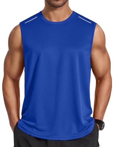 COOFANDY Mens Royal Blue Tank Top Summer Muscle Sleeveless Shirts for Men Casual Breathable Tanks Shirt XX-Large - Image 1