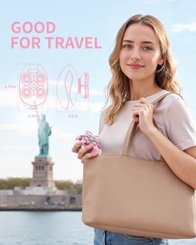 Electric Razors for Women, 5-in-1 Multi-Function Womens Razor with LED Display, Rechargeable Waterproof Electric Shaver, Ideal Travel Trimmer Body Hair Remover for Legs, Face, Armpits &Bikini (Pink) - Thumbnail 6