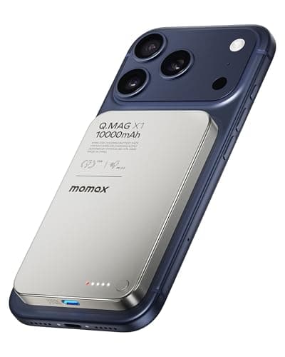 MOMAX Q.MAG Magnetic Power Bank, 0.5" Slim Slim Power Bank Fast Charging, 5000mAh for Magsafe Portable Charger for iPhone Air Battery Pack/17/Pro/Max/16/15/14/13/12 (No Lightning) - Image 1