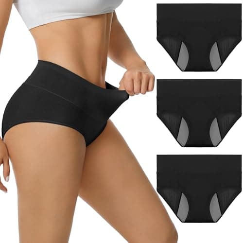 LOSWIE Incontinence Underwear for Women, 60ml Absorbency Period Underwear Heavy Flow Menstrual Panties Teens Ladies, Leakproof Washable Postpartum Panties, Holds Up to 8 Regular Tampons - Image 1