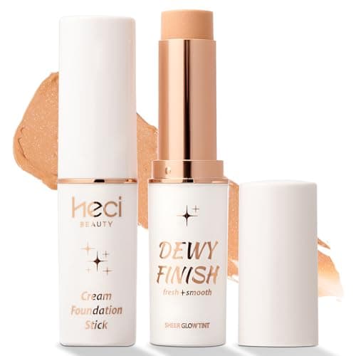 HECI BEAUTY Tinted Foundation Stick, Balm to Cream Foundation with Light to Medium Coverage, Infused with Hydrating Ingredients, Light 02, 0.25 oz - Image 1