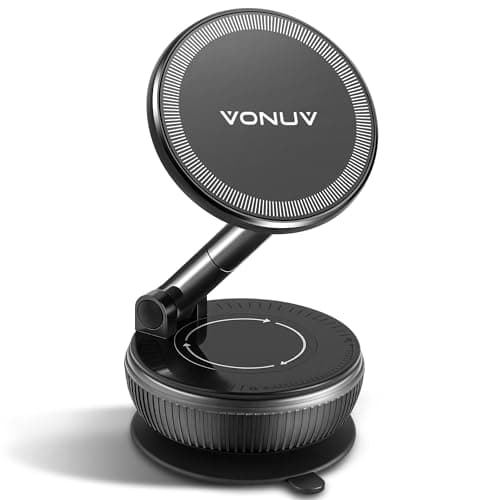 VONUV Magnetic Phone Holder for Car, 2025 Upgrade with 96LBS Ultra Suction & 2800gf Strong Magnet, 360° Adjustable Hands-Free Mount, Premium Car Accessories for Women Men, Fits iPhone/Android - Image 1