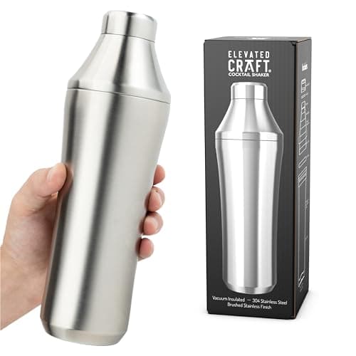 Elevated Craft Hybrid Cocktail Shaker - Premium Vacuum Insulated Stainless Steel Cocktail Shaker - Innovative Measuring System - Martini Shaker for the Home Bartender - 28oz Total Volume - Image 1