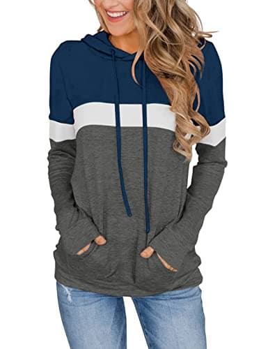 Early Fall Fashion Chocolate Brown Fall Clothes Womens Sweaters Comfort Colors Sweatshirt Navy Blue X-Large - Image 1