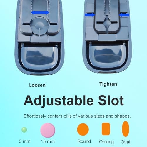 Pill Cutter for Cutting Multiple Pills, 1/2 1/4 Tablet Splitter for Large, Small and Tiny Pills, with Centering Device, Improved Sharp Blade, Storage Organizer (Black) - Thumbnail 3