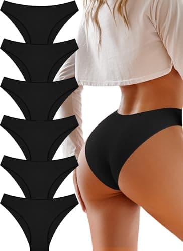 UNDER THE SEA Cotton Underwear for Women 6 Pack Sexy Bikini High Cut Soft Breathbale Cheeky Panties Underwear Womens Lingerie - Image 1