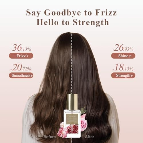 Dear Irean Hair Perfume Oil for Women, Rose Hair Oil with Moroccan Argan & Jojoba, Hydrates & Repairs Frizzy, Dry, Damaged Curly Hair and Split Ends, Long Lasting Fragrance Up to 8 Hours, 1.35 Oz - Thumbnail 2