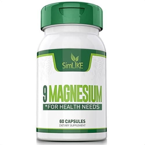 Magnesium Supplement with 9 Forms of High Absorption Magnesium Glycinate, L-threonate, Citrate, Malate and More for Muscle, Brain Support, Non-GMO, Gluten & Soy Free, 60 Capsules - Image 1
