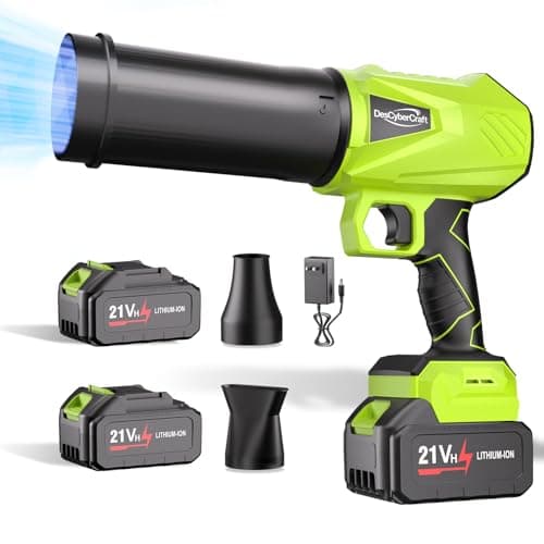 DescyberCraft Leaf Blower Cordless with Battery and Charger, 21V Portable Handheld Electric Leaf Blower, Extended Nozzle Design, Adjustable Speed Blower for Patio Cleaning - Image 1