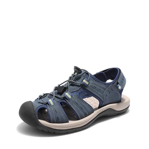 DREAM PAIRS Men's Support Sandals Outdoor Hiking Sandals Closed Toe Athletic Lightweight Walking Comfortable Sandals Water Shoes,Size 8,Dark Blue,DMUMST2503 - Image 1